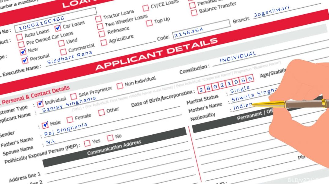 Incomplete Application Form